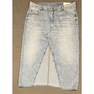 American Eagle 20 Plus Low Rise Maxi Long Denim Skirt New